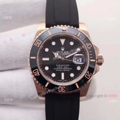 Swiss Copy Rolex Submariner ETA2836 Rose Gold Watch 40mm